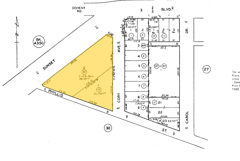 9200 W Sunset Blvd, West Hollywood, CA for lease - Plat Map - Image 2 of 21