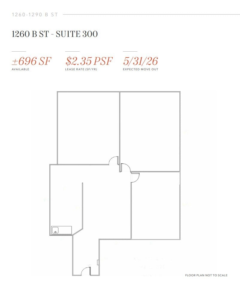 1290 B St, Hayward, CA à louer Plan d’étage- Image 1 de 1