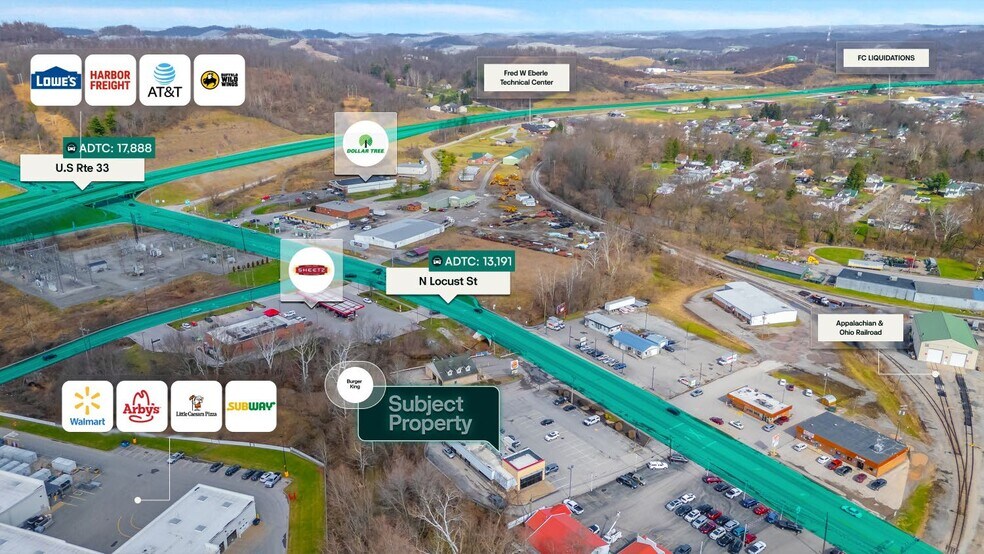 293 N Locust St, Buckhannon, WV à vendre - Aérien - Image 2 de 3