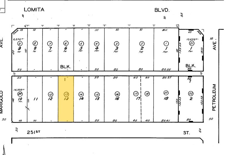 1071 W 251st St, Harbor City, CA à vendre - Plan cadastral - Image 2 de 2