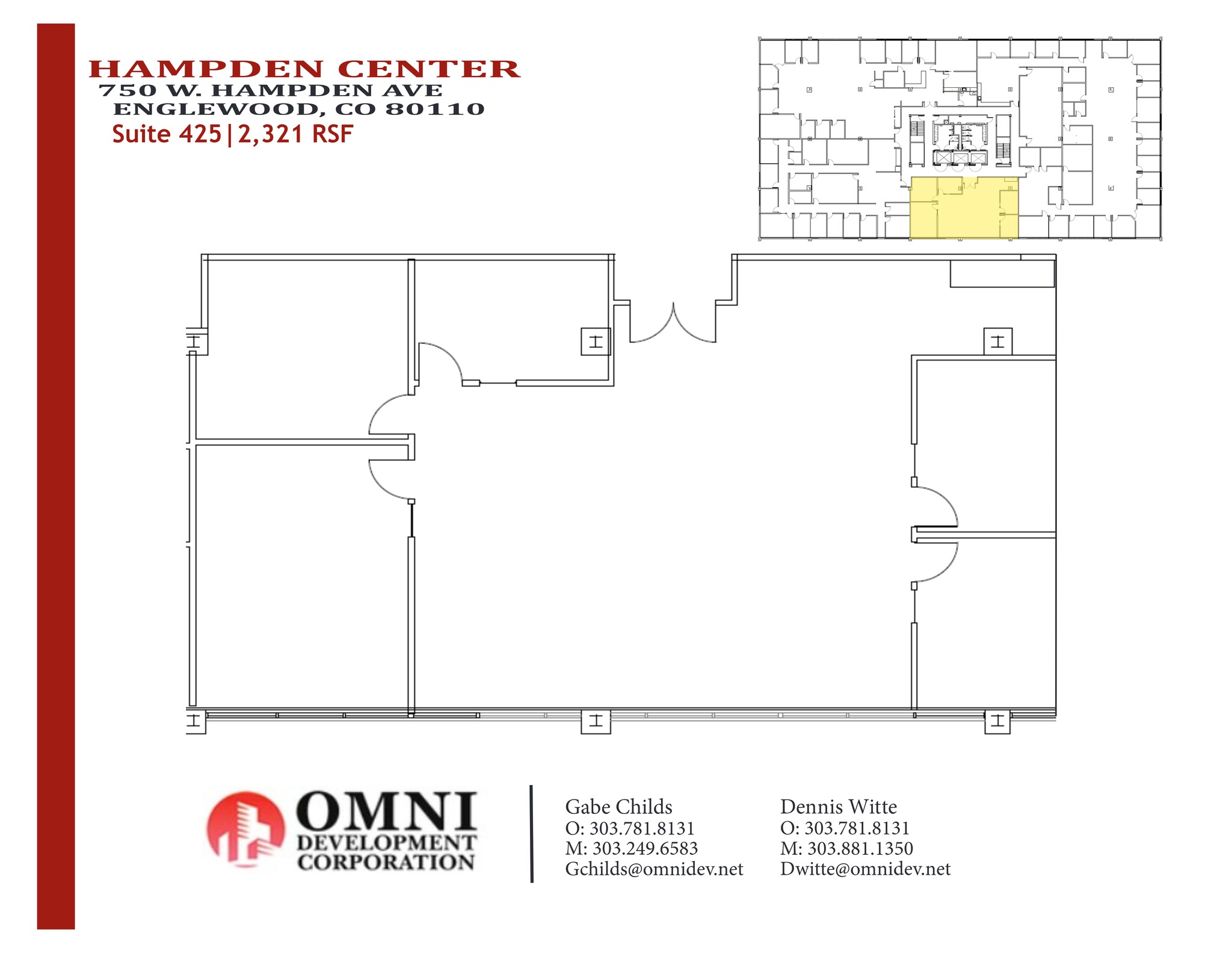 750 W Hampden Ave, Englewood, CO à louer Plan de site- Image 1 de 1