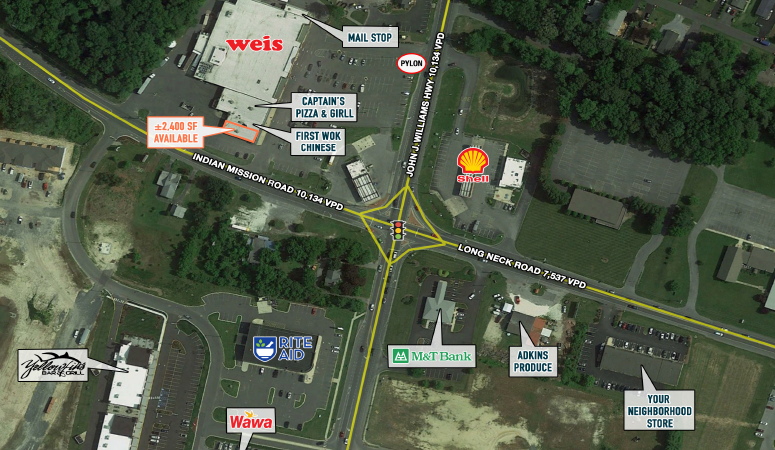 24832 John J Williams Hwy, Millsboro, DE for lease - Aerial - Image 1 of 4