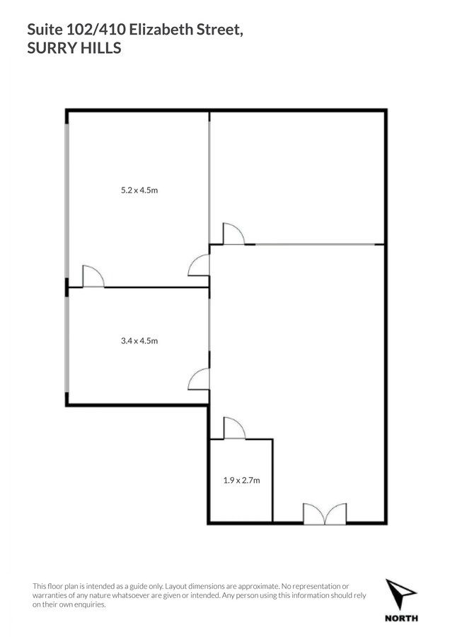 410-412 Elizabeth St, Surry Hills, NSW 2010 - Unit 1.02 -  - Floor Plan - Image 1 of 5