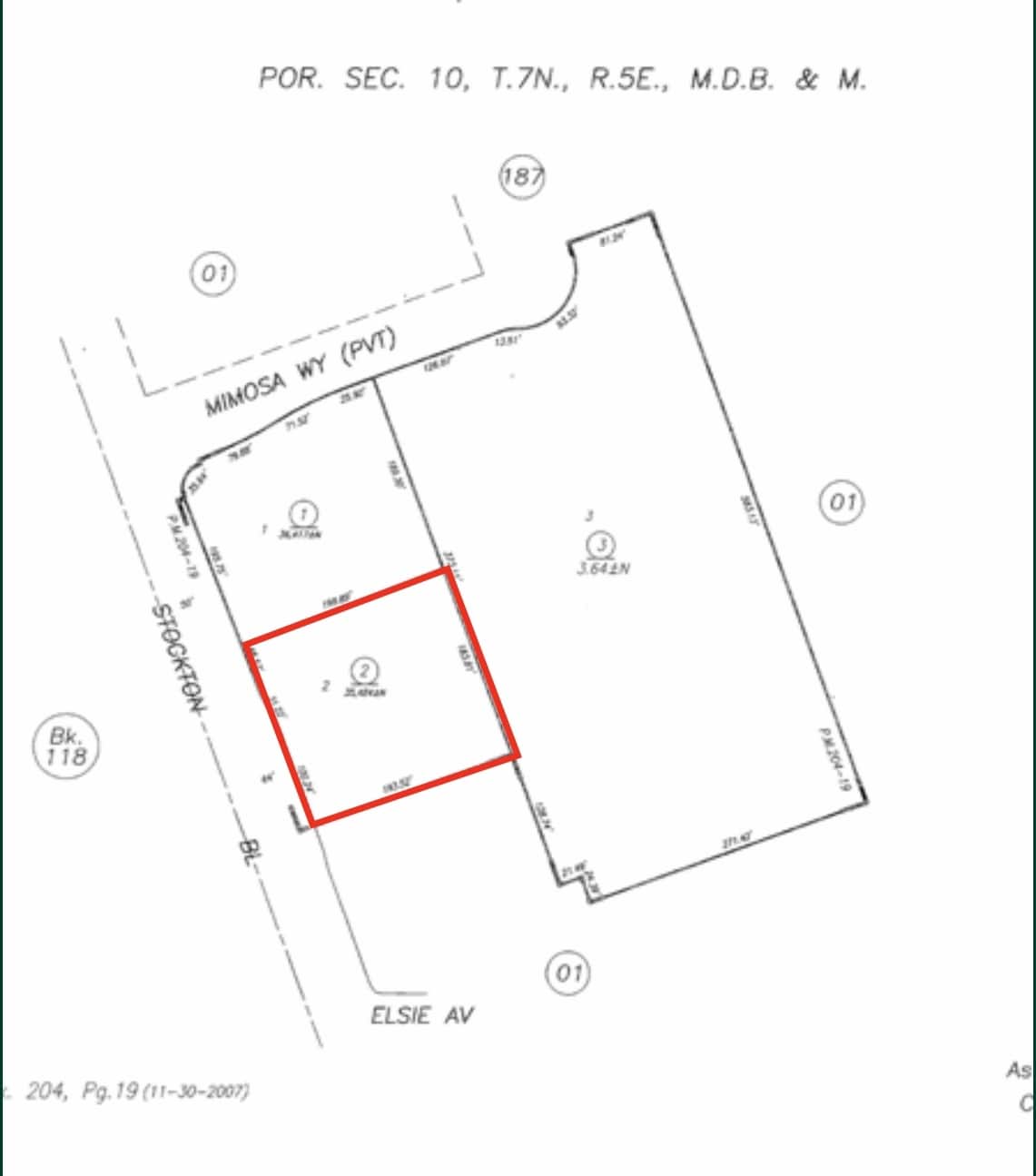 NEC Stockton Blvd & Elsie Ave portfolio of 2 properties for sale on LoopNet.ca Plat Map- Image 1 of 5