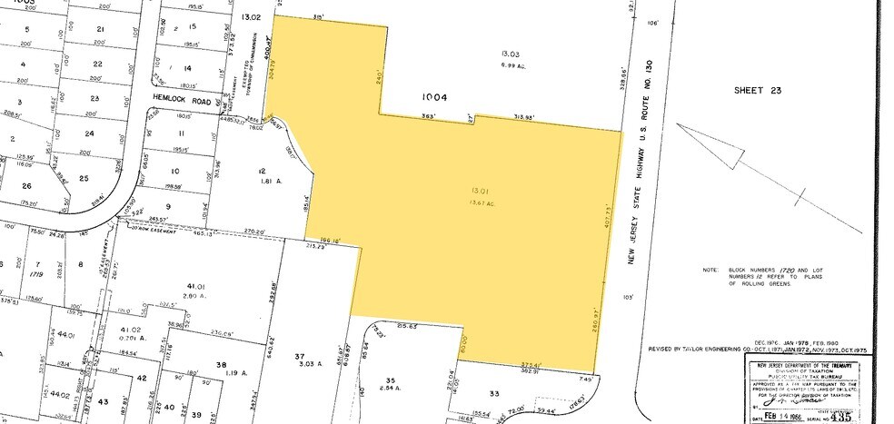 1109 Route 130 S, Cinnaminson, NJ à vendre - Plan cadastral - Image 2 de 3