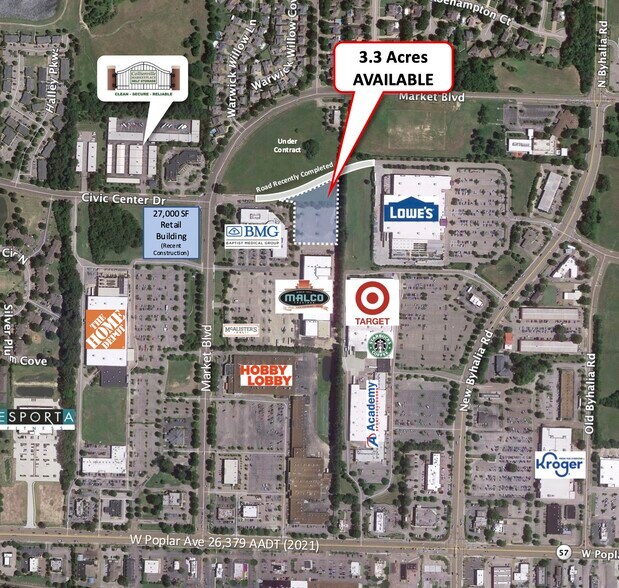 Market Blvd, Collierville, TN à vendre - Aérien - Image 2 de 3