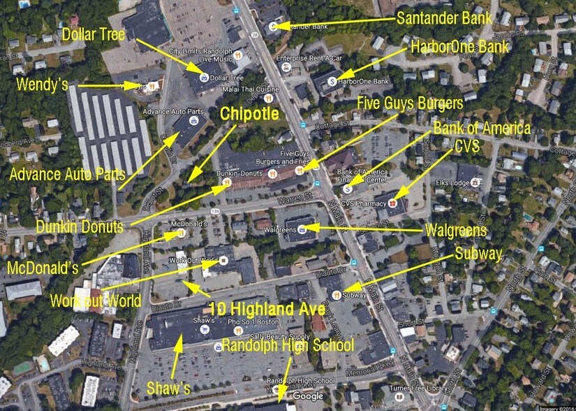 10 Highland Ave, Randolph, MA à louer - Aérien - Image 3 de 8