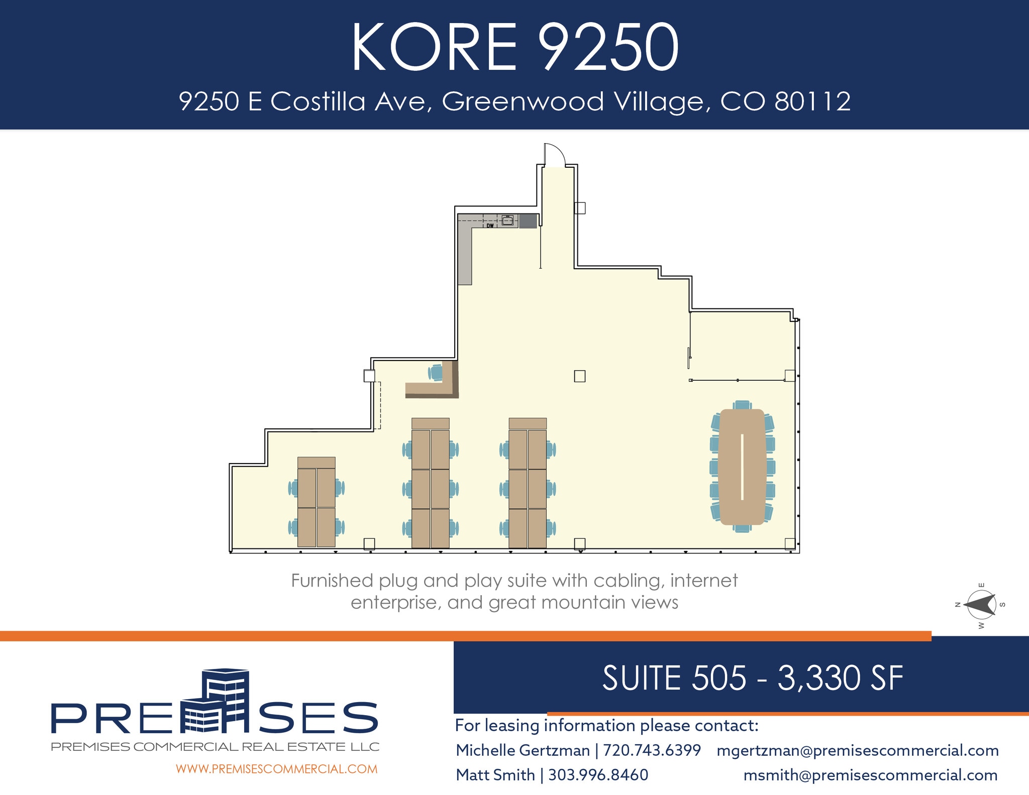 9250 E Costilla Ave, Greenwood Village, CO à louer Plan d’étage- Image 1 de 1