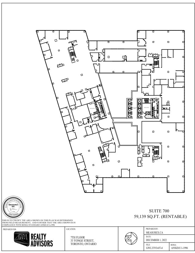 33 Yonge St, Toronto, ON for lease Floor Plan- Image 1 of 1