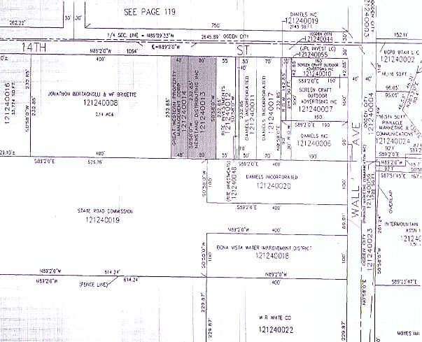 155 W 14th St, Ogden, UT for lease - Plat Map - Image 3 of 4