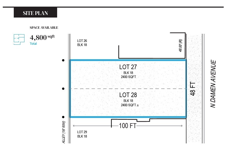 1844-1846 N Damen Ave, Chicago, IL for lease Site Plan- Image 1 of 3