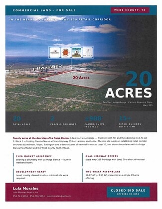Plus de détails pour 119 Camino Nuevo, Laredo, TX - Terrain à vendre