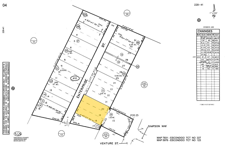 578 Enterprise St, Escondido, CA à vendre - Plan cadastral - Image 2 de 4