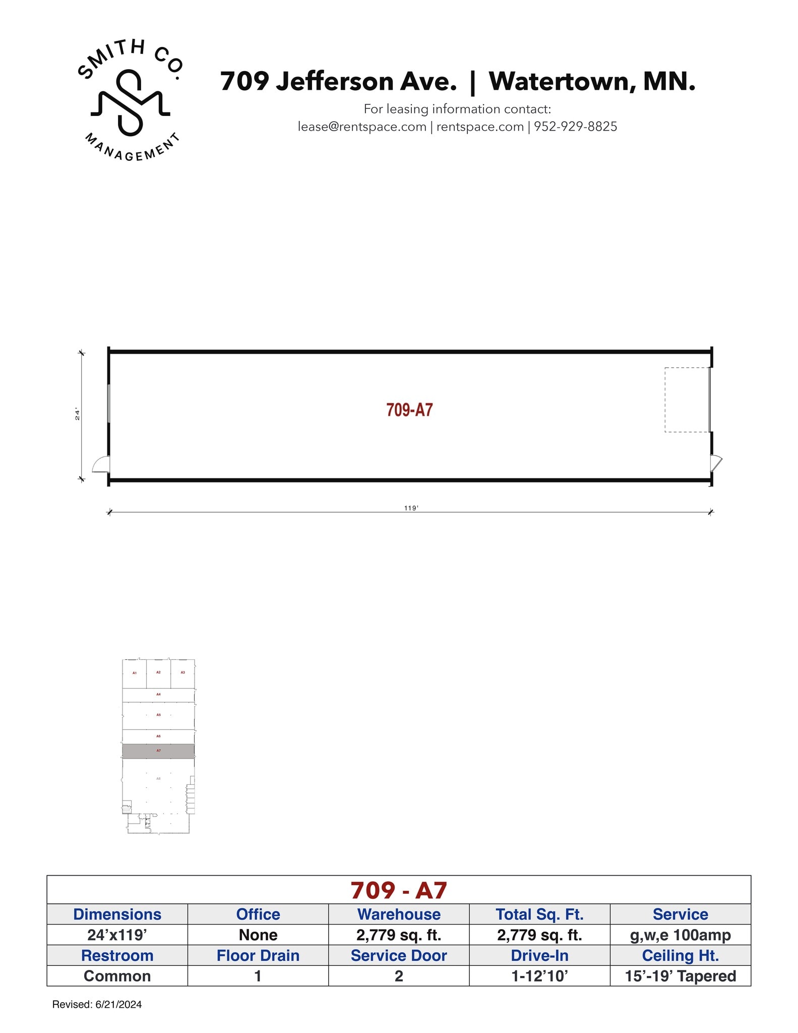 701-709 Jefferson Ave SW, Watertown, MN for lease Site Plan- Image 1 of 1