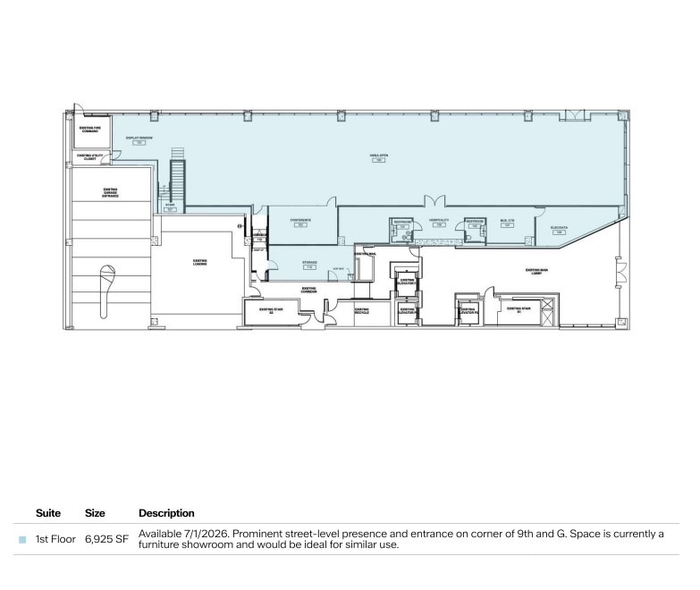 900 G St NW, Washington, DC for lease Floor Plan- Image 1 of 1
