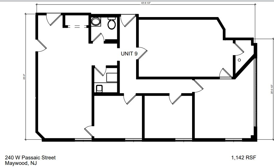 240 W Passaic St, Maywood, NJ à louer Plan d’étage- Image 1 de 1