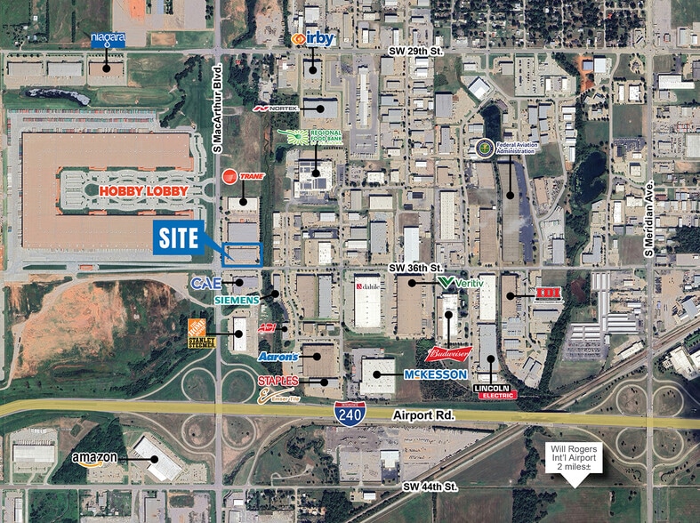 3600 S MacArthur Blvd, Oklahoma City, OK for lease - Aerial - Image 2 of 2