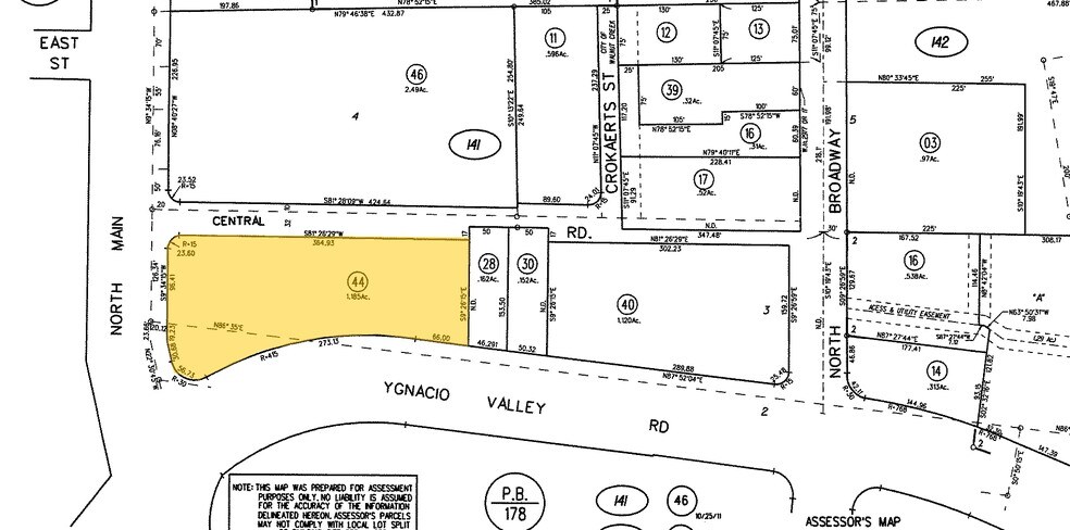 500 Ygnacio Valley Rd, Walnut Creek, CA à louer - Plan cadastral - Image 2 de 13