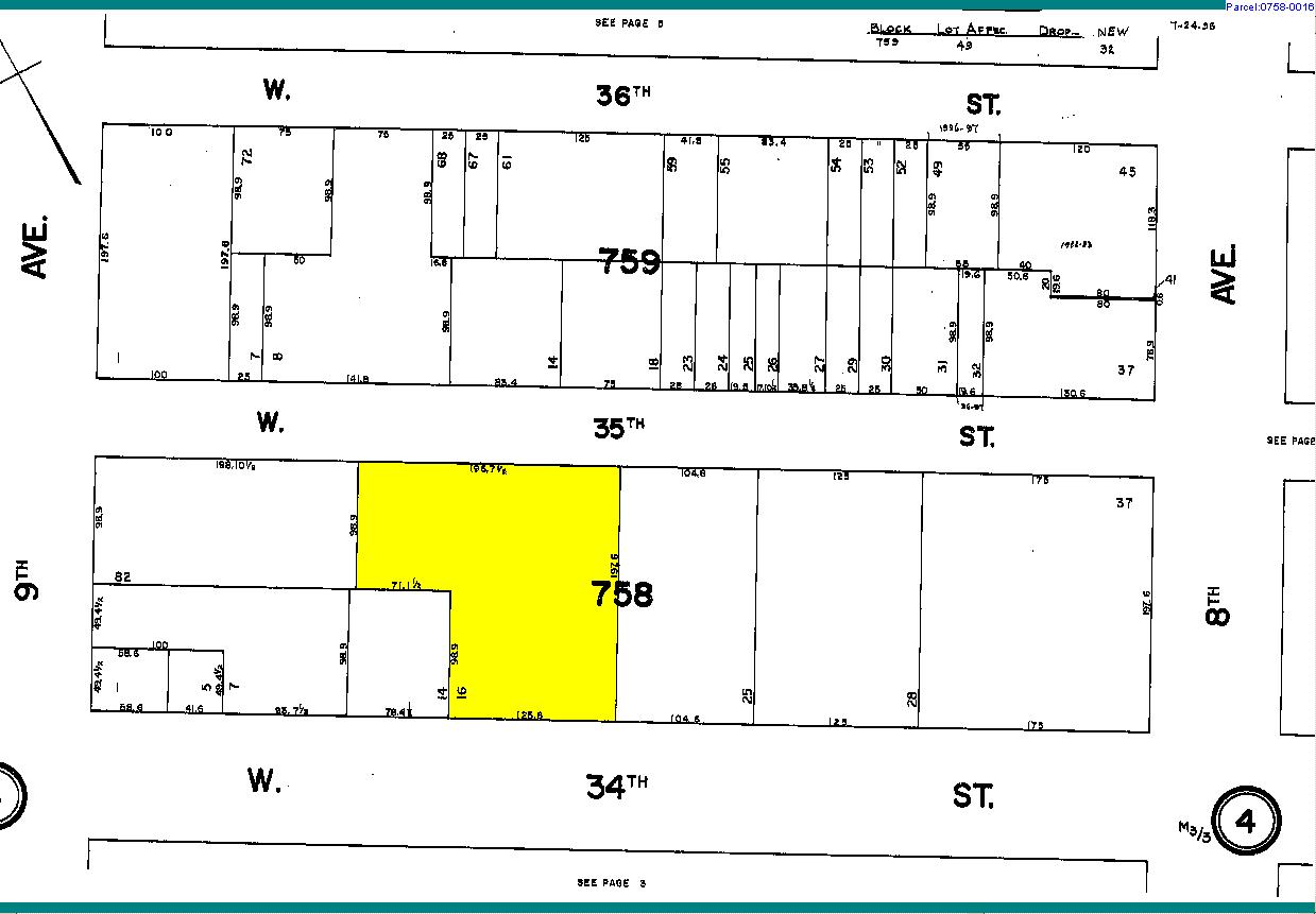 333 W 34th St, New York, NY à louer Plan cadastral- Image 1 de 2