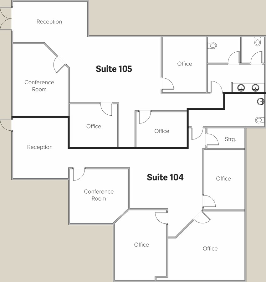 7900 E Thompson Peak Pky, Scottsdale, AZ 85255 - Unit 104-105 - - Floor Plan - Image 1 of 1