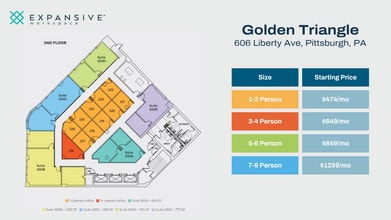 606 Liberty Ave, Pittsburgh, PA à louer Plan d’étage- Image 1 de 4
