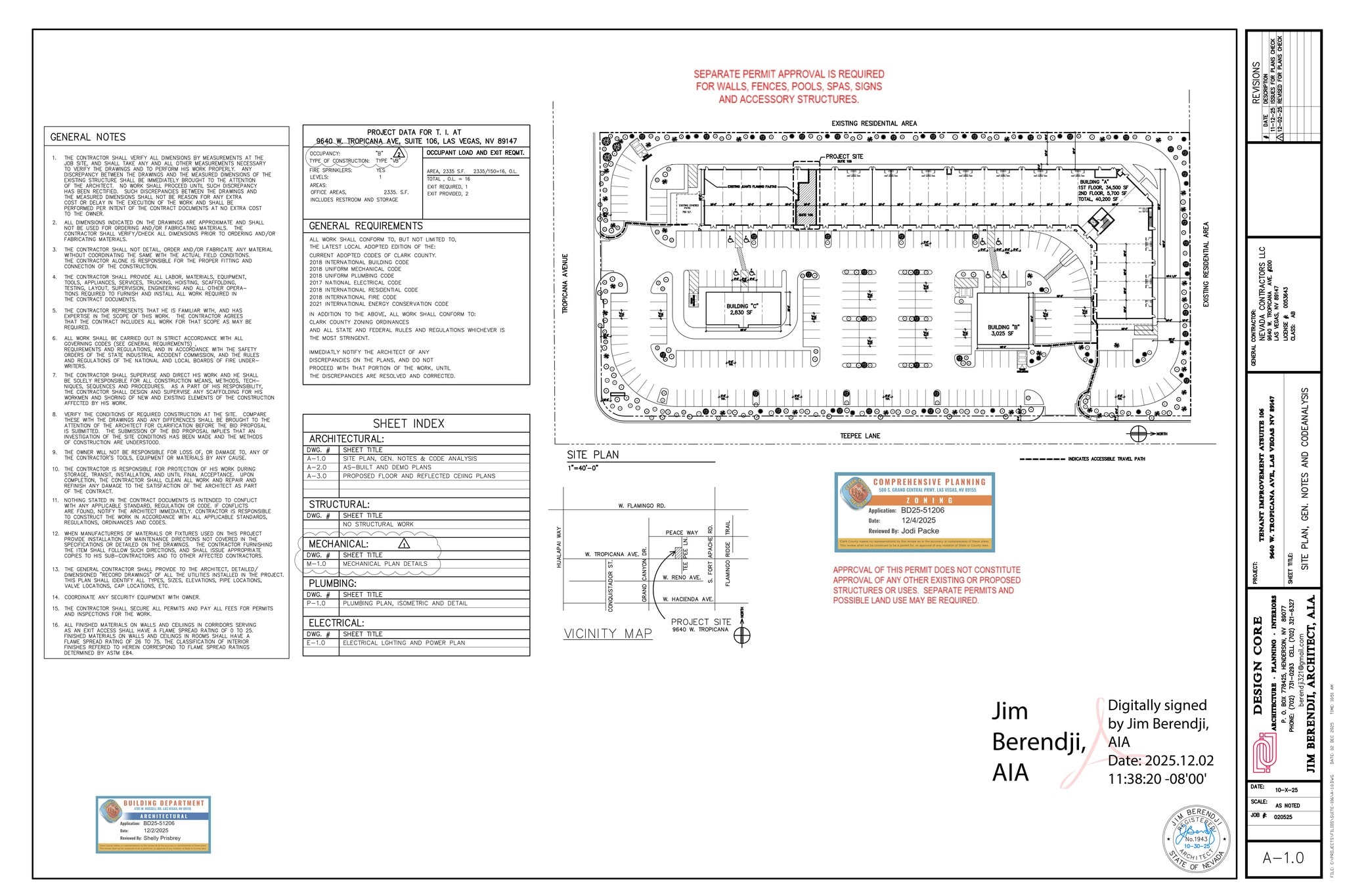 9610-9640 W Tropicana Ave, Las Vegas, NV for lease Site Plan- Image 1 of 1