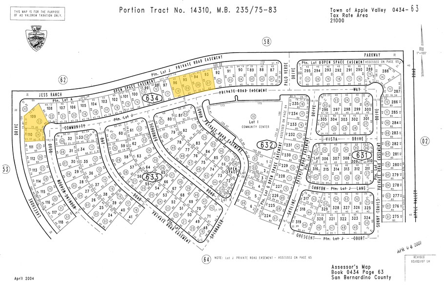 0 Jess Ranch Pky, Apple Valley, CA à vendre - Plan cadastral - Image 2 de 3