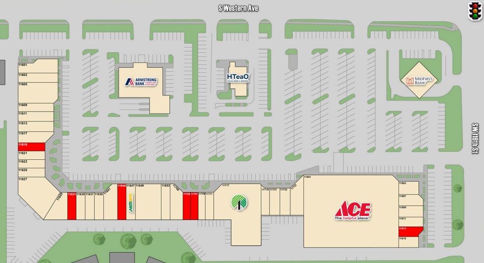 11601-11811 S Western Ave, Oklahoma City, OK à louer - Plan de site - Image 3 de 3