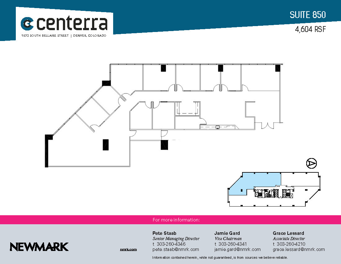 1873 S Bellaire St, Denver, CO for lease Floor Plan- Image 1 of 2