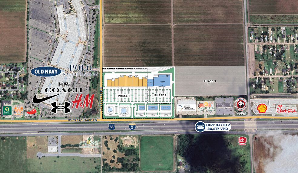 NEC Expy 83 & Mile 1 1/2 East, Mercedes, TX for sale - Building Photo - Image 1 of 1