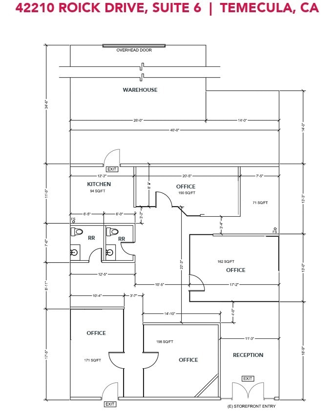 42210 Roick Dr, Temecula, CA for lease Floor Plan- Image 1 of 1