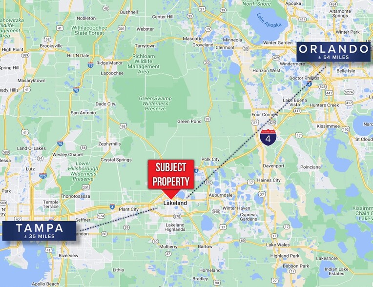 930 E Oak St, Lakeland, FL à louer - Aérien - Image 2 de 3