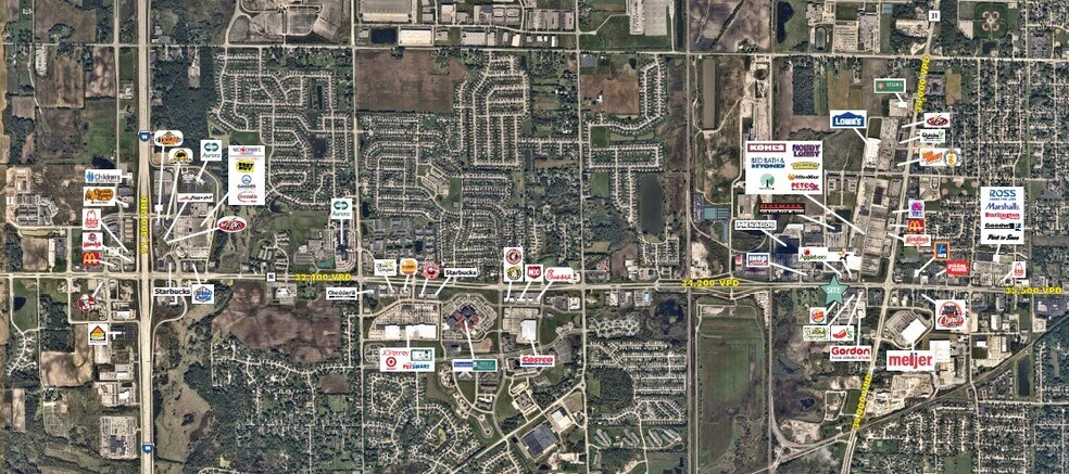 SWC of Hwy 50 & 70th Ave Hwy, Kenosha, WI for lease - Aerial - Image 3 of 5