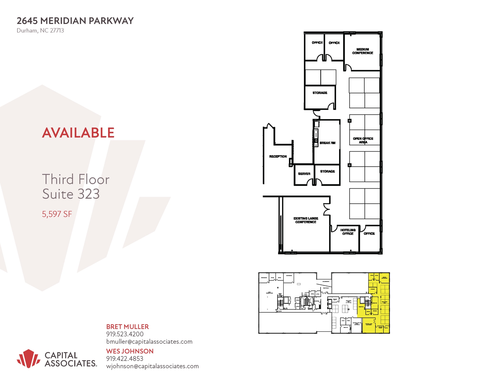 2645 Meridian Pky, Durham, NC à louer Plan d’étage- Image 1 de 1