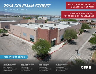 Plus de détails pour 2965 Coleman St, North Las Vegas, NV - Industriel à vendre