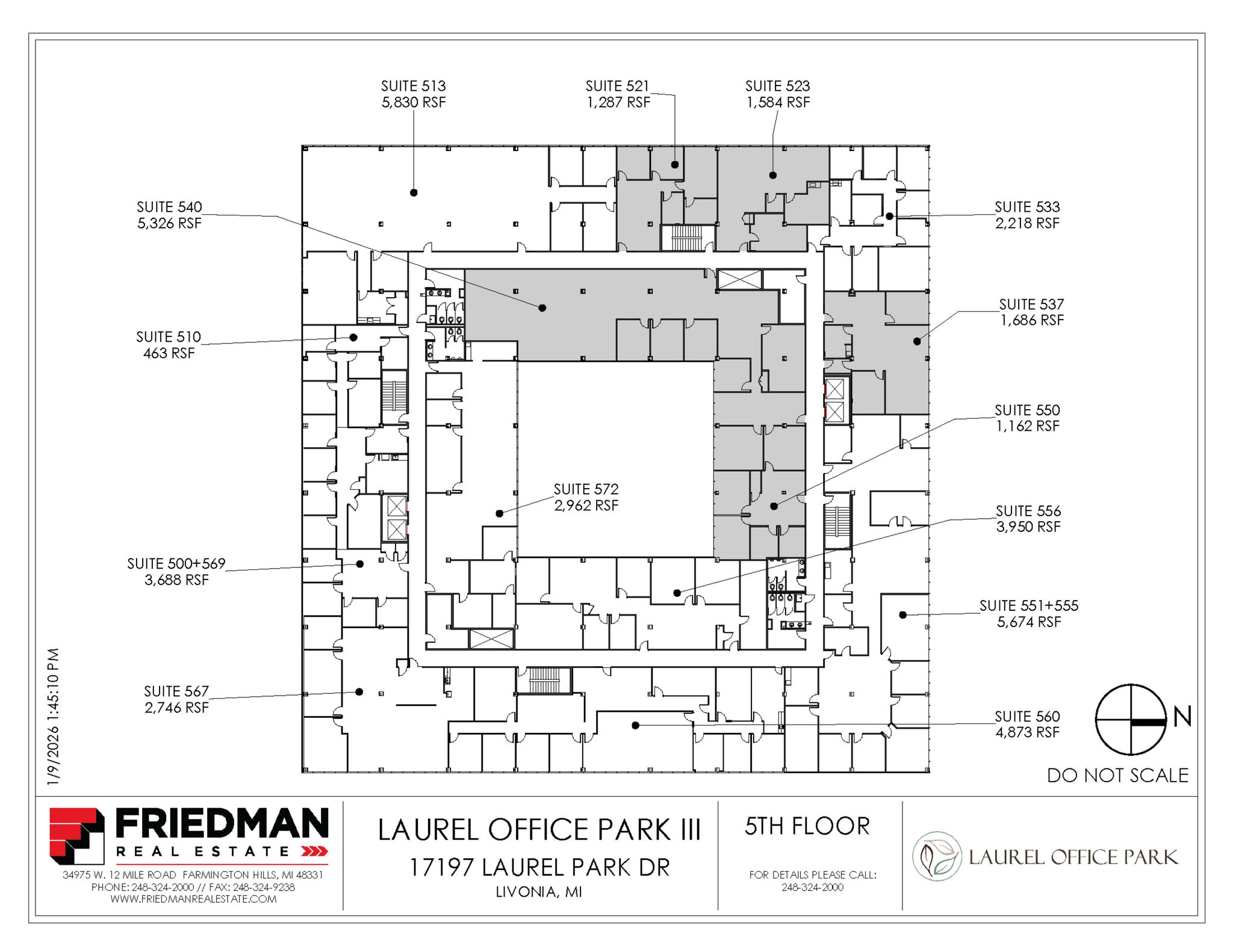 17197 N Laurel Park Dr, Livonia, MI à louer Plan d’étage- Image 1 de 1