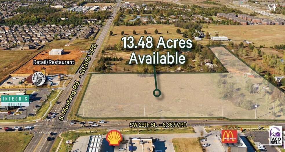 NE Corner of SW 29th St & S Mustang Rd, Yukon, OK for lease - Primary Photo - Image 1 of 4