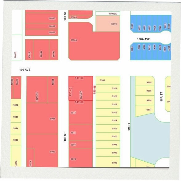 9925 100 St, Morinville, AB à vendre - Plan cadastral - Image 2 de 2