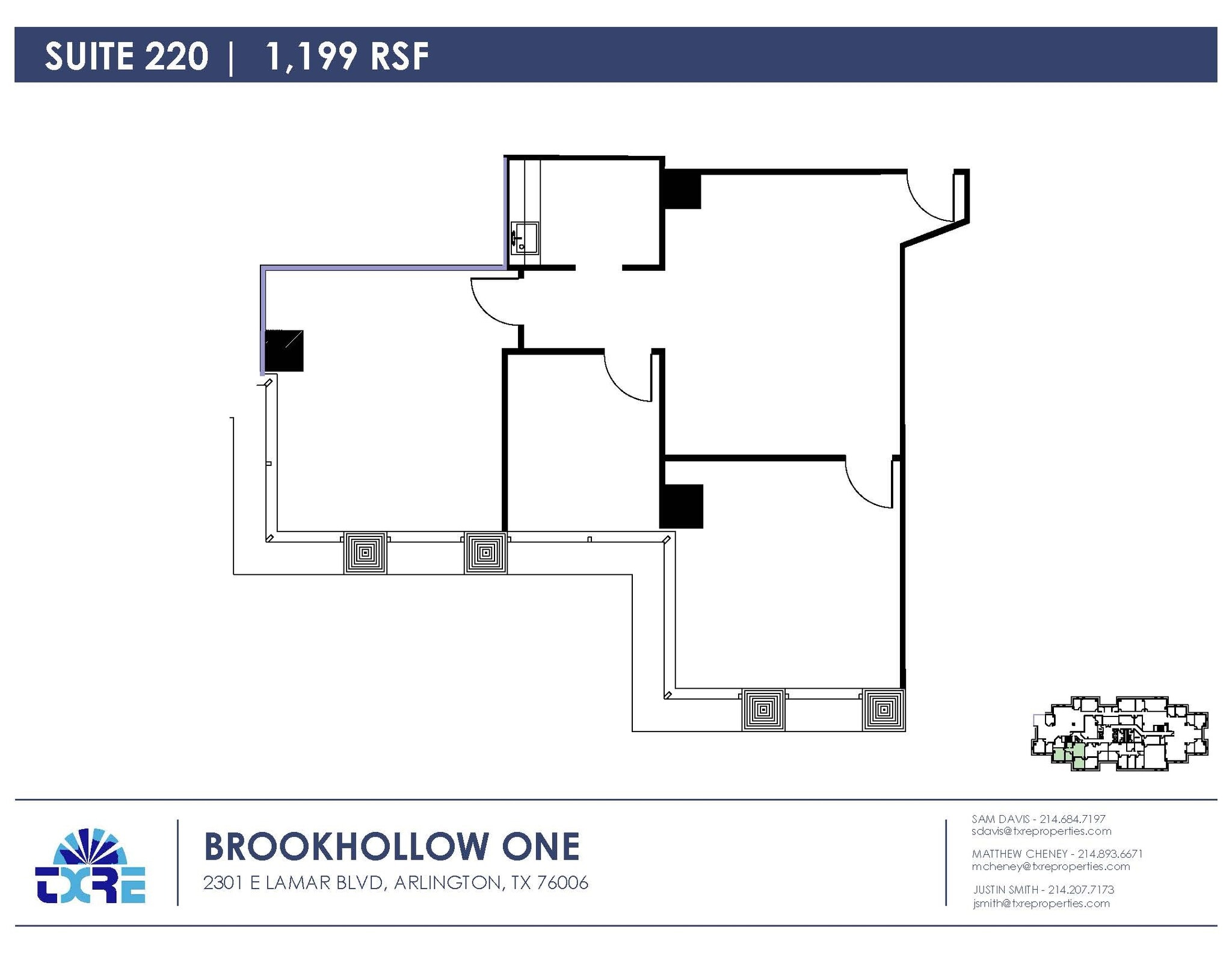 2301 E Lamar Blvd, Arlington, TX à louer Plan d’étage- Image 1 de 1