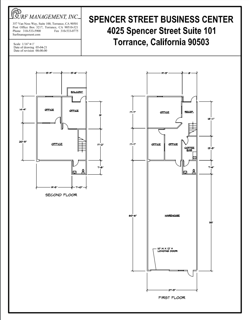 4025 Spencer St, Torrance, CA à louer Plan d  tage- Image 1 de 1