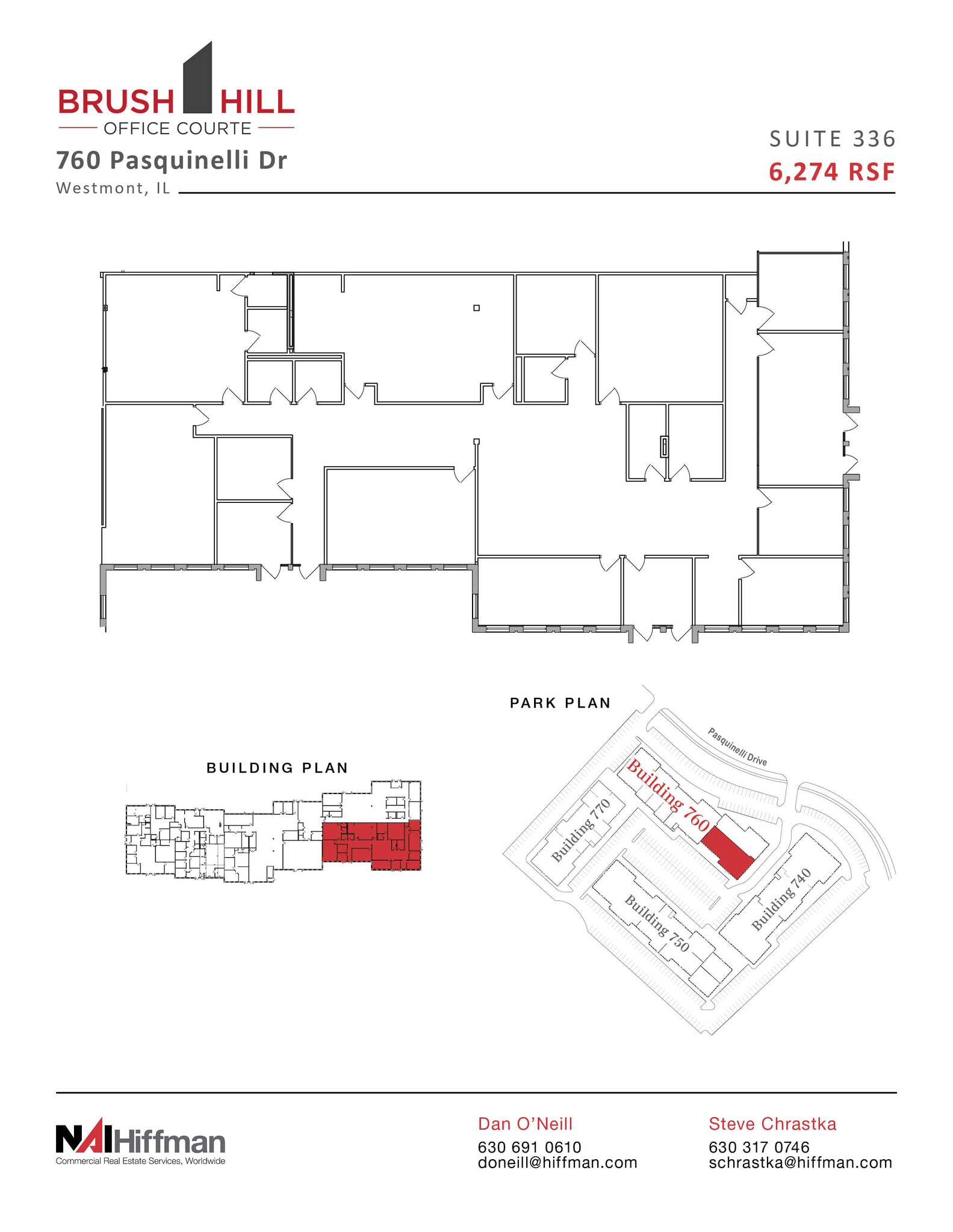 740 Pasquinelli Dr, Westmont, IL for lease Floor Plan- Image 1 of 2