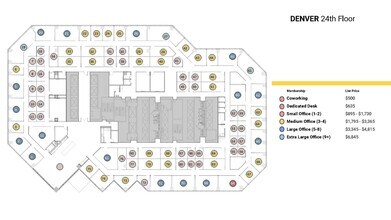 1801 California St, Denver, CO à louer Plan d  tage- Image 1 de 1