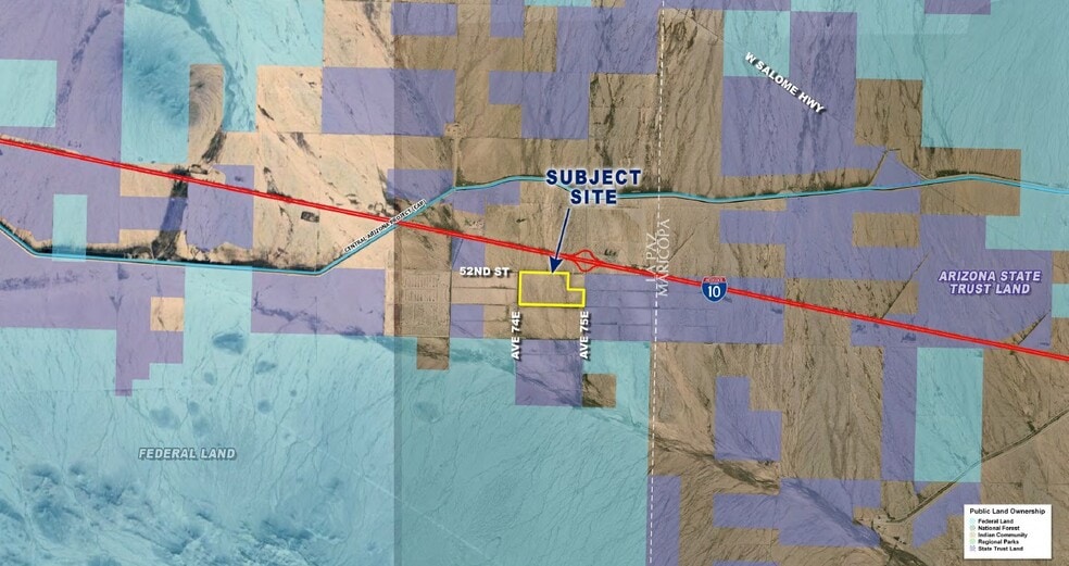 Avenue 75E & I-10 Hwy, Salome, AZ for sale - Aerial - Image 2 of 4