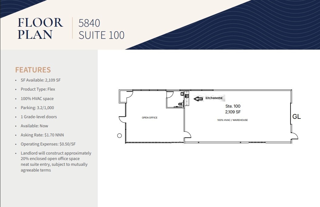 5860 El Camino Real, Carlsbad, CA for lease Floor Plan- Image 1 of 3