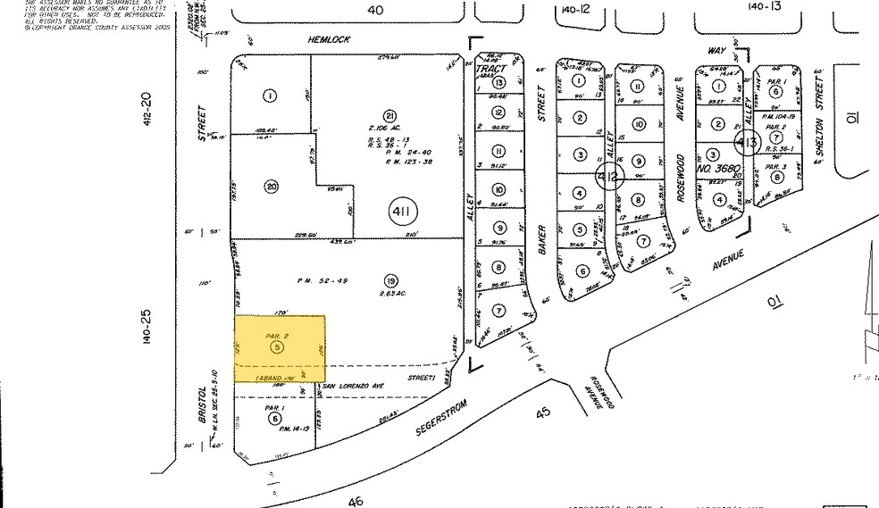 2911 S Bristol St, Santa Ana, CA à vendre - Plan cadastral - Image 1 de 1