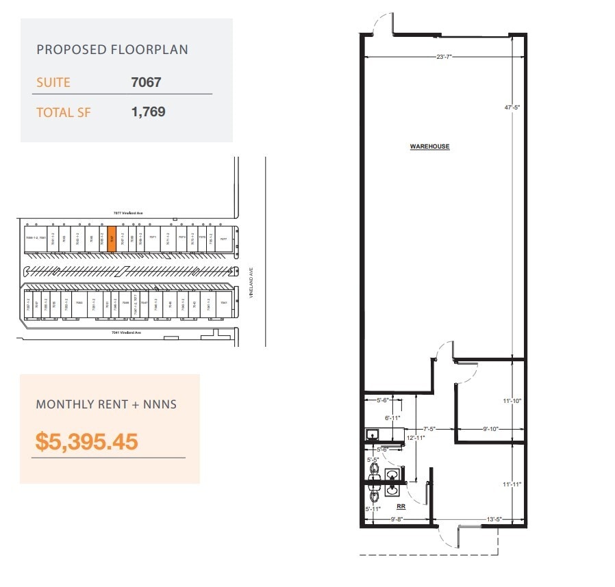 7059-7077 1/2 Vineland Ave, North Hollywood, CA for lease Floor Plan- Image 1 of 1