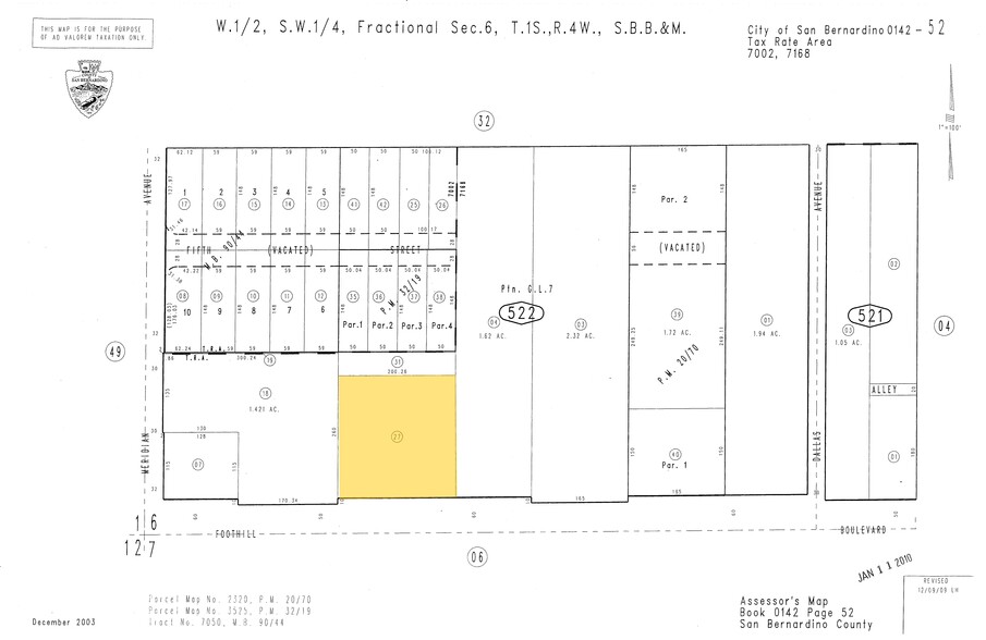 2618 Foothill Blvd, San Bernardino, CA for lease - Plat Map - Image 3 of 3