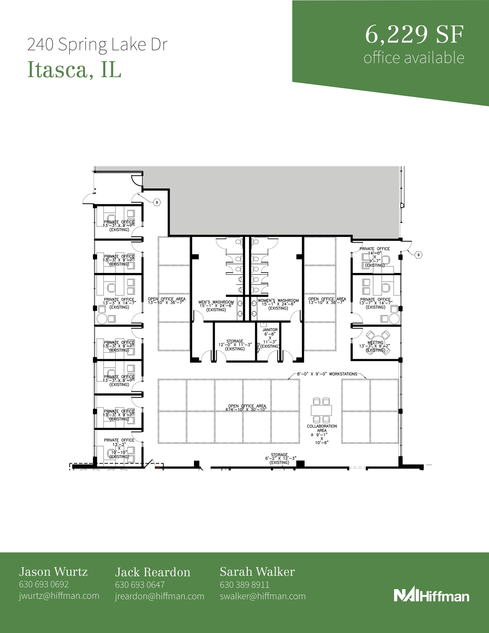 1091-1099 W Hawthorn Dr, Itasca, IL for lease Floor Plan- Image 1 of 2