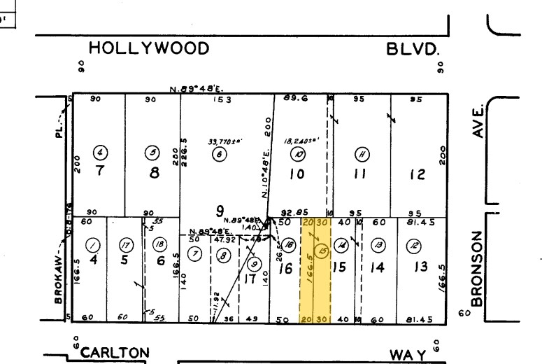 5923 Carlton Way, Los Angeles, CA for sale - Plat Map - Image 2 of 24
