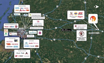 13516 Choctaw Ave, Gilbertown, AL - Aerial  map view
